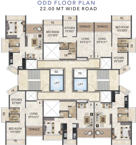 Images for Cluster Plan of Akshar Evita