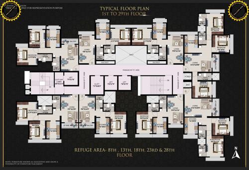  balaji-residency Balaji Residency Cluster Plan from 1st to 29th Floor