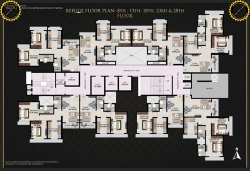  balaji-residency Balaji Residency Cluster Plan from 8th, 13, 18, 23, 28th Floor