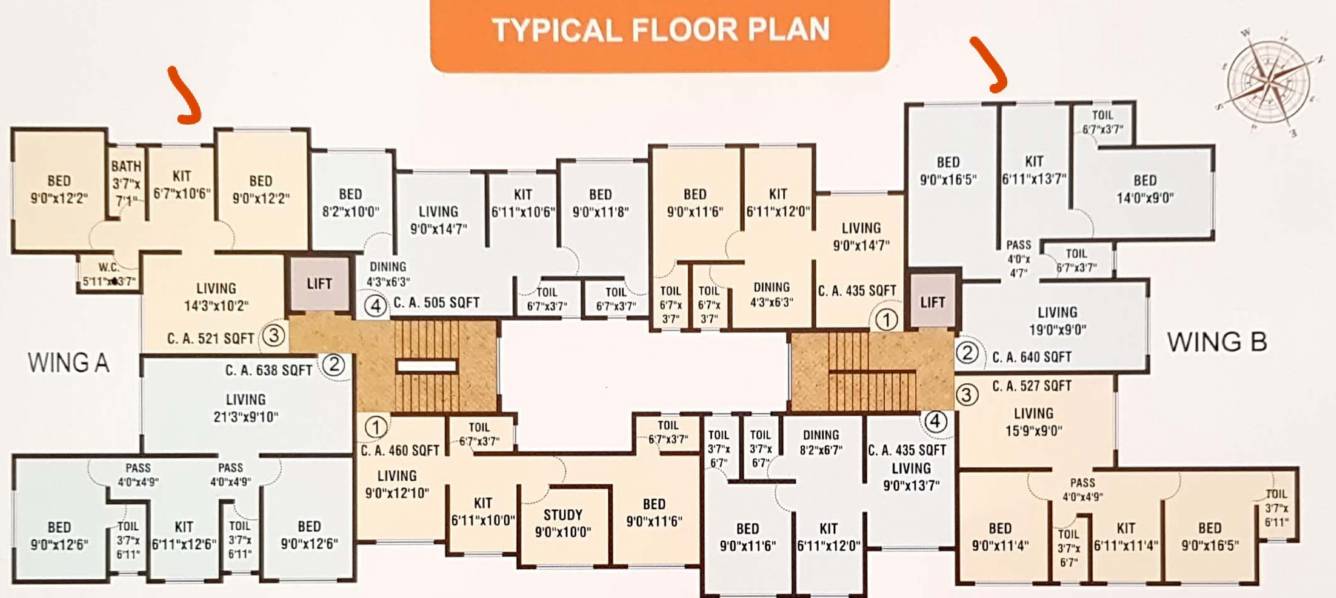  yamuna heights Yamuna Heights Typical Cluster Plan