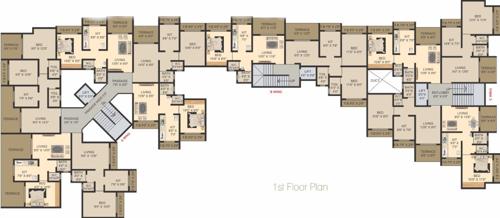  nilayam Typical 1st Floor Plan Of Sahayog Nilayam Wing A And B