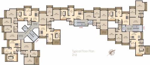  nilayam Typical 2nd Floor Plan Of Sahayog Nilayam Wing A And B