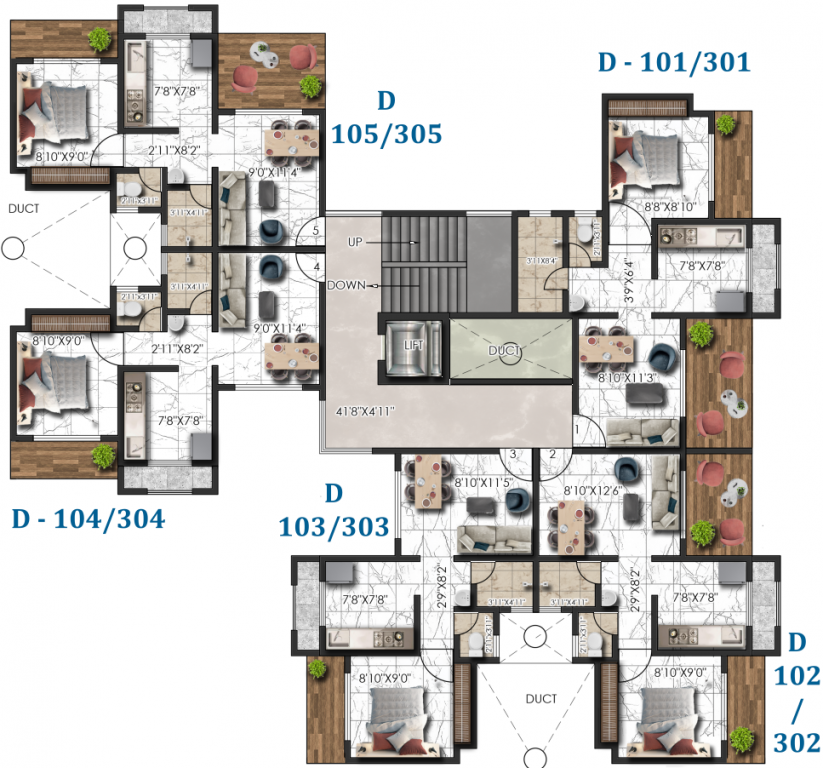 sp residency Type D Cluster Plan