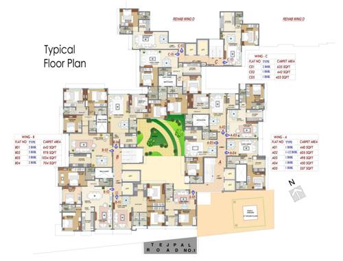  vijayraj-residency Vijayraj Residency Cluster Plan from 1st to 8th Floor
