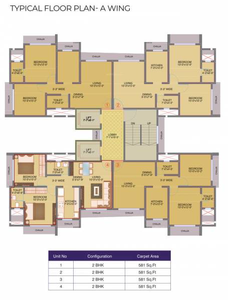 shree-abhishek-chsl WING A Cluster Plan