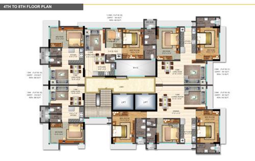  sheel-enclaves Sheel Enclave Cluster Plan from 4th to 8th Floor