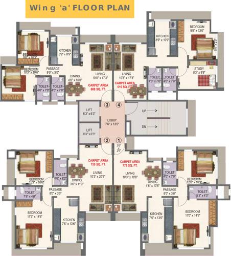 Images for Cluster Plan of Better Parijat Towers