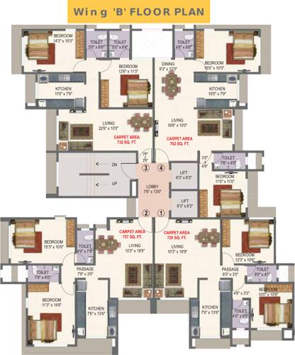 Images for Cluster Plan of Better Parijat Towers