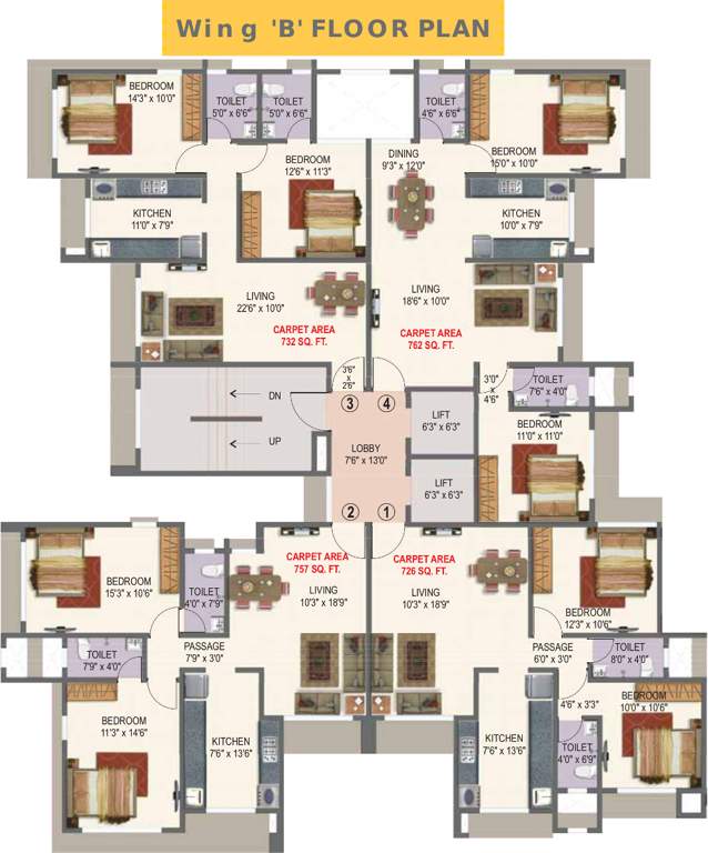 Images for Cluster Plan of Better Parijat Towers