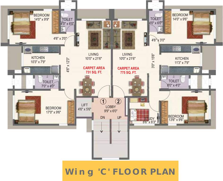 Images for Cluster Plan of Better Parijat Towers