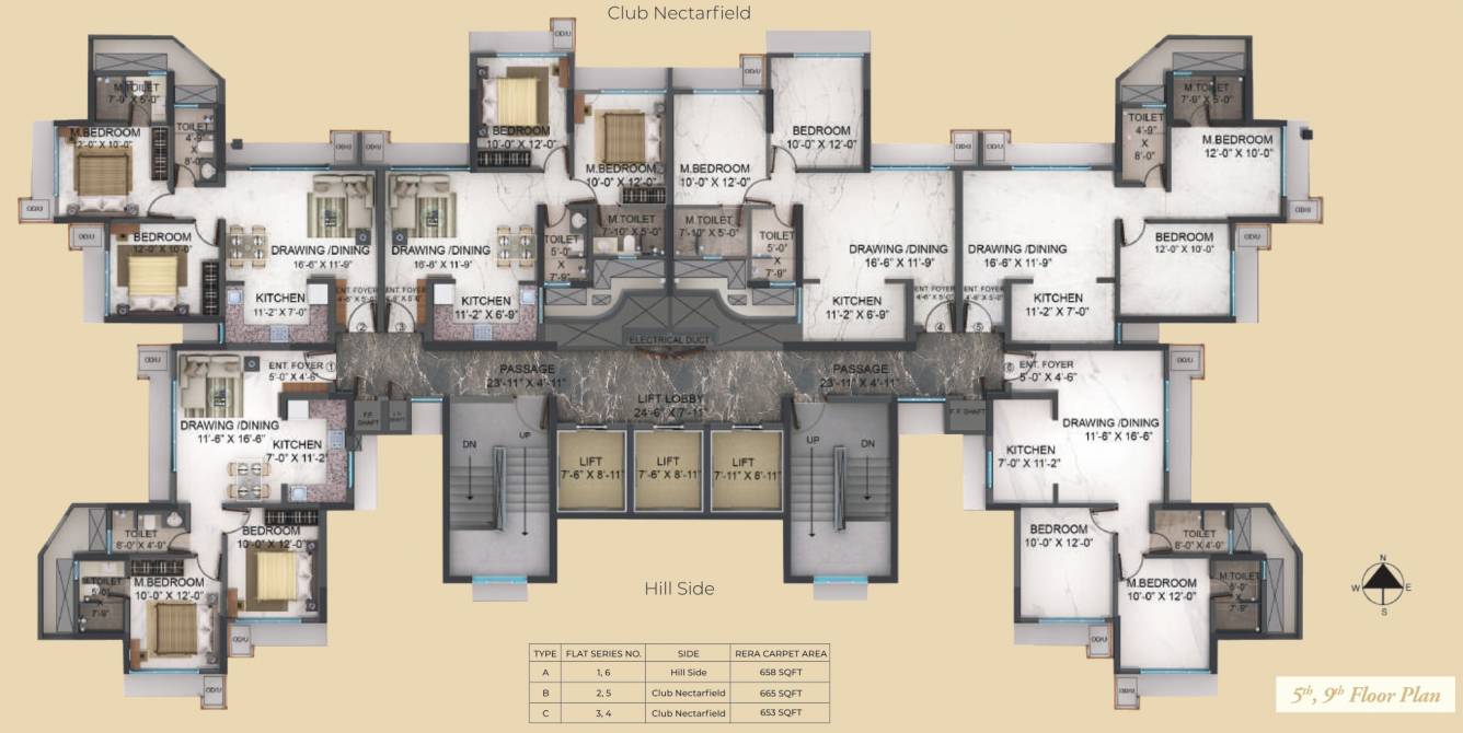  olivia Olivia Cluster Plan for 5th and 9th Floor