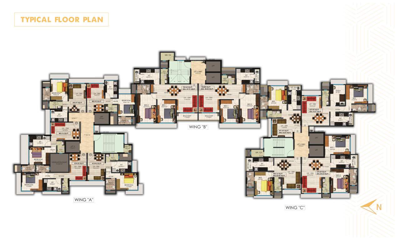  ashok odyssey c wing Ashok Odyssey C Wing Cluster Plan