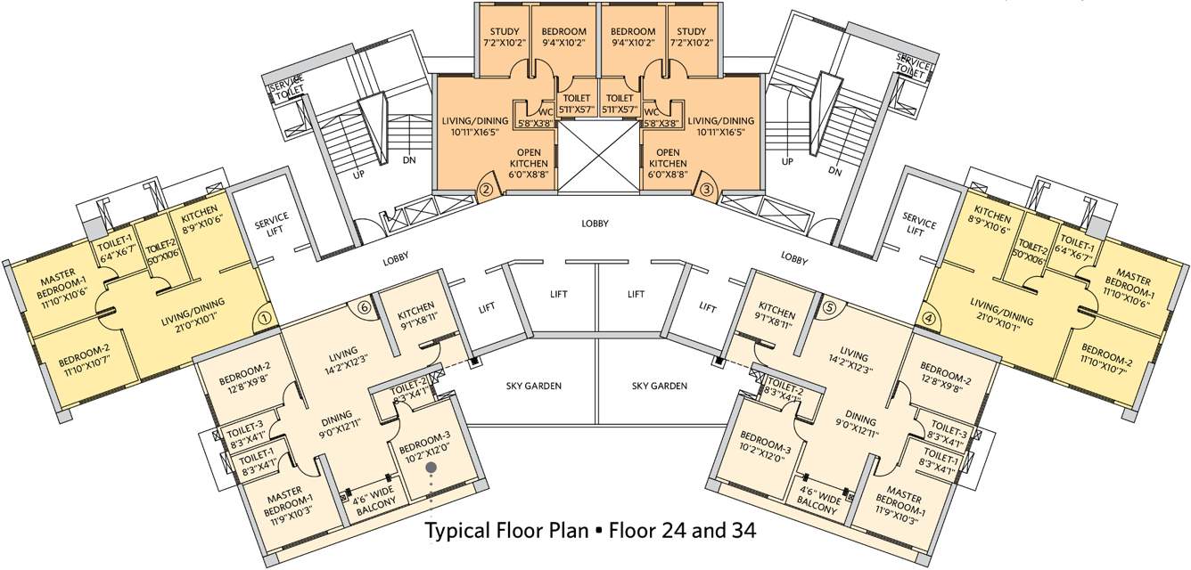 Images for Cluster Plan of Siddha Seabrook Apartment