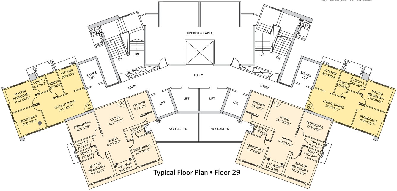Images for Cluster Plan of Siddha Seabrook Apartment