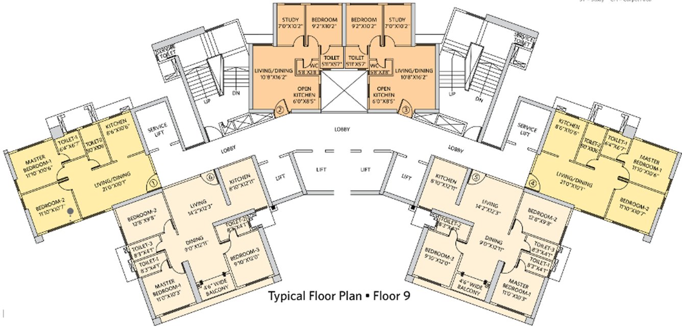 Images for Cluster Plan of Siddha Seabrook Apartment