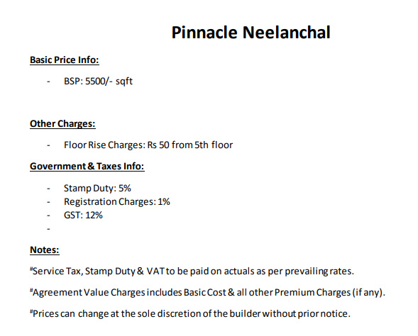 neelanchal-phase-ii Construction Linked Payment (CLP) Payment Plan