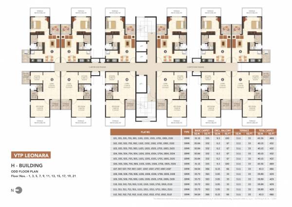  leonara-building-h  H Building Cluster Plan