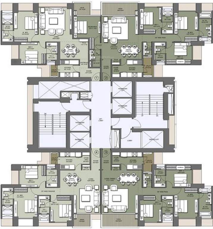 Images for Cluster Plan of Lodha Venezia 49th To 65th Floor