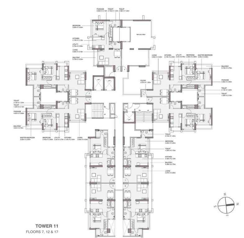  sky gardens at godrej vihaa Building No 11 Cluster Plan For 7 12 17