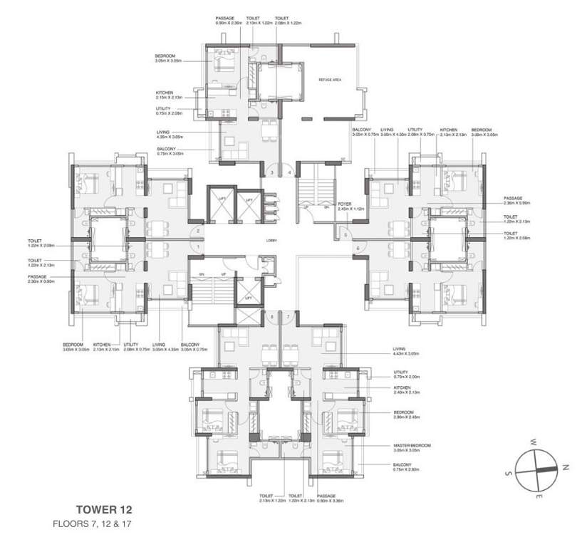  sky gardens at godrej vihaa Building No 12 Cluster Plan For 7 12 17