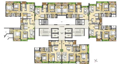  metro-grande-tower-c-and-d Tower D Cluster Plan For 18th Odd Floor Plan