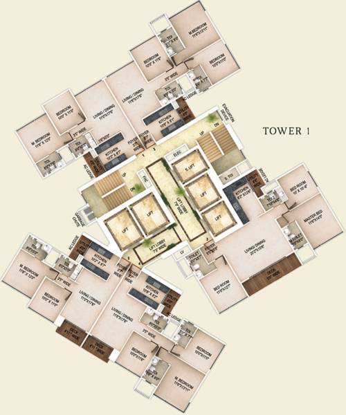 Images for Cluster Plan of Transcon Transcon Fortune 500 Tower 1
