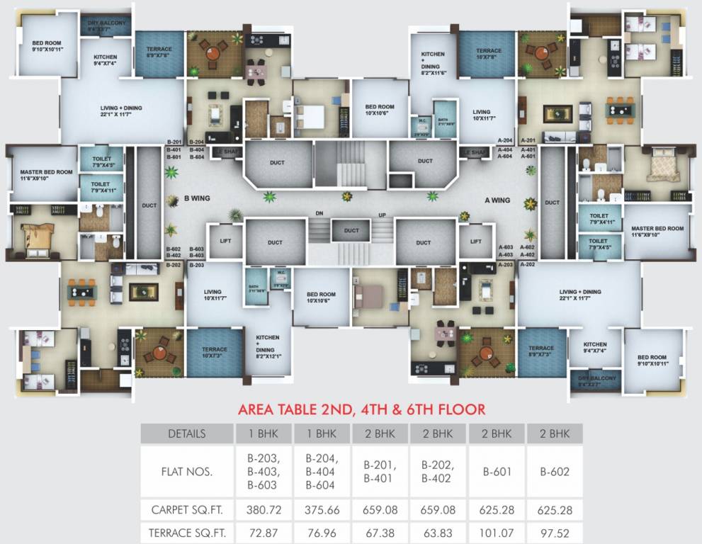  pride Prakalp Pride Cluster Plan for 2nd, 4th & 6th Floor