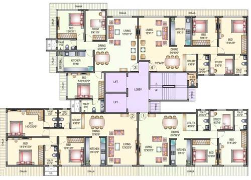  the-chakravarti-ashok-chsl Chakravarti Ashok CHSL Building No 2 A Wing Cluster Plan