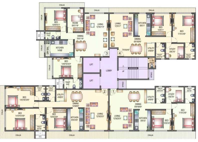  the chakravarti ashok chsl Chakravarti Ashok CHSL Building No 2 A Wing Cluster Plan
