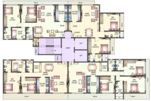  the-chakravarti-ashok-chsl Chakravarti Ashok CHSL Building No 2 B Wing Cluster Plan