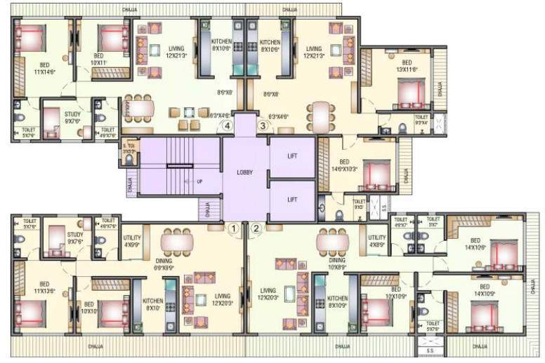  the chakravarti ashok chsl Chakravarti Ashok CHSL Building No 2 B Wing Cluster Plan
