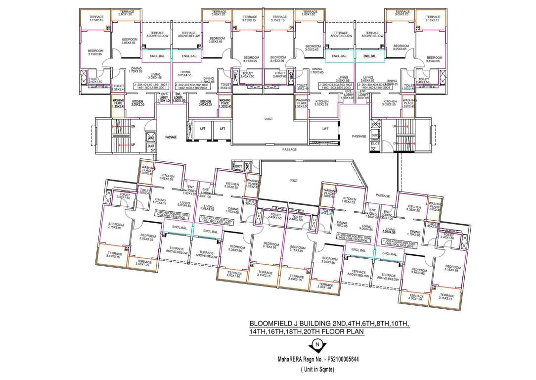 Images for Cluster Plan of Amit Bloomfield Phase III J And K Building