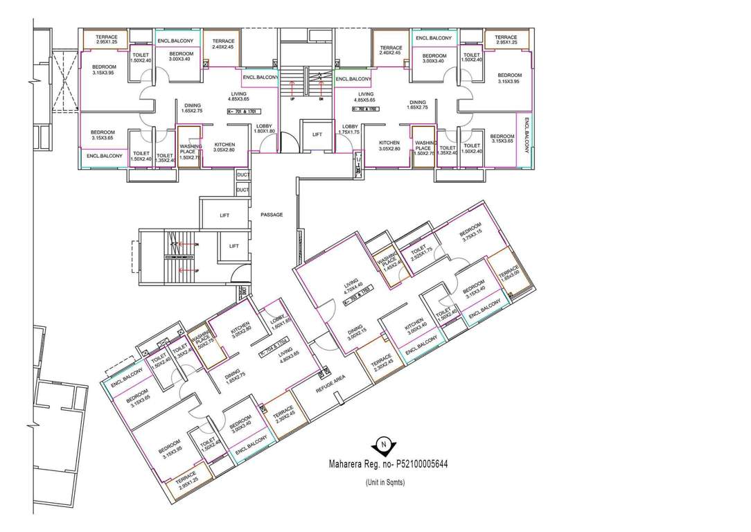 Images for Cluster Plan of Amit Bloomfield Phase III J And K Building