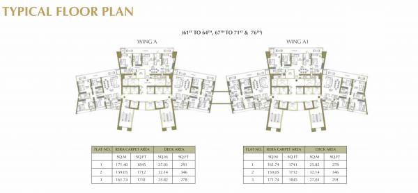 Minerva Wing A and A1 Cluster Plan for Typical Floor minerva Minerva Wing A and A1 Cluster Plan for Typical Floor