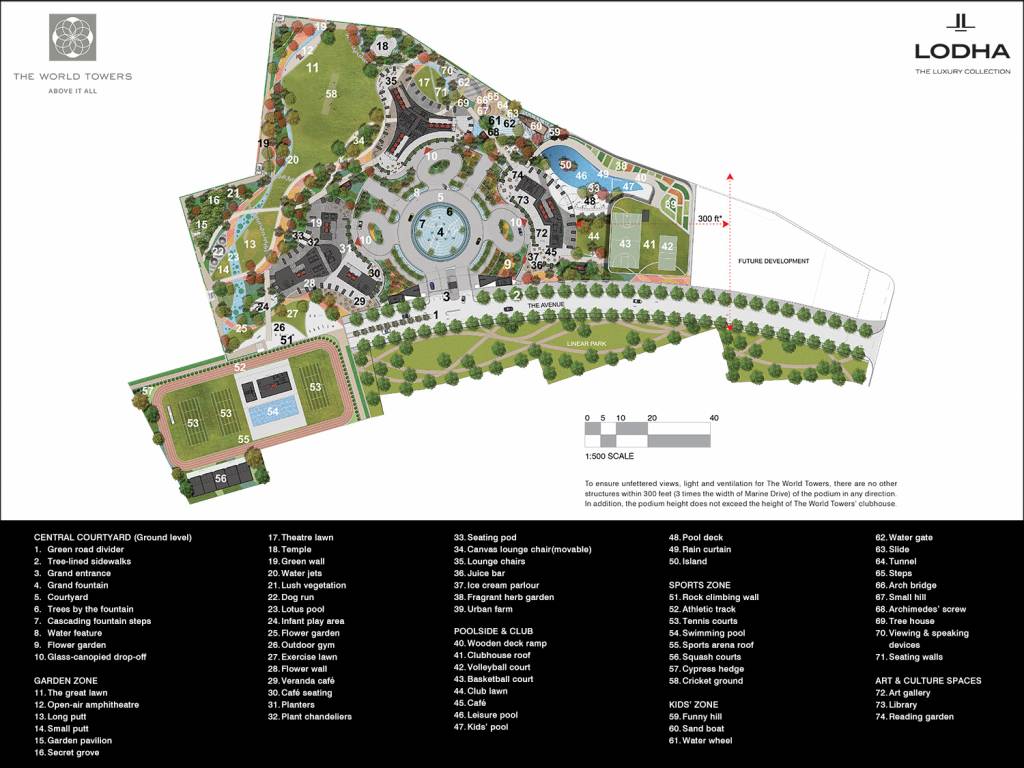 Images for Master Plan of Lodha The World Towers World One Tier II