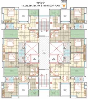 1 2 BHK Cluster Plan Image Ashapuri The Sacred Basil Phase II