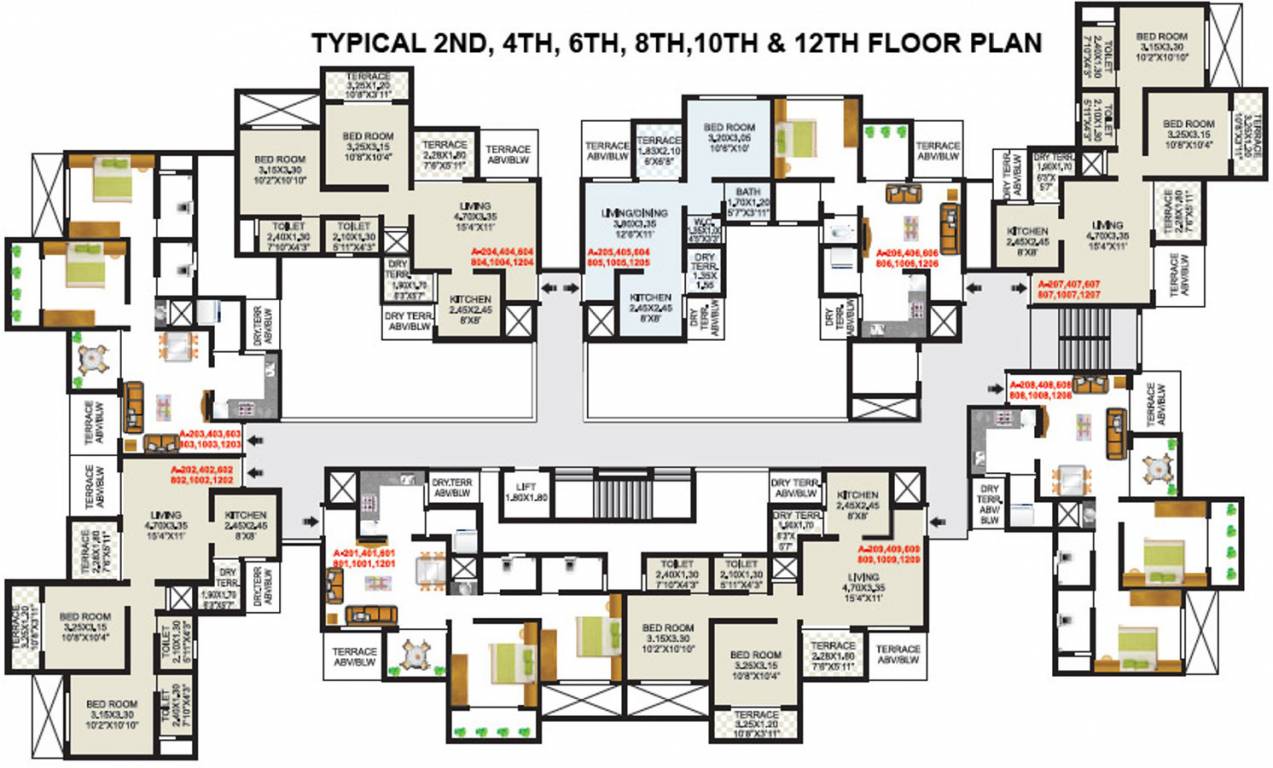 Images for Cluster Plan of Vardhaman Residency D Wing