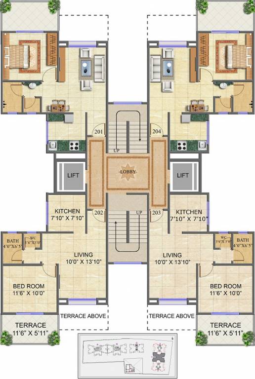  jaihind residency F Building Cluster Plan