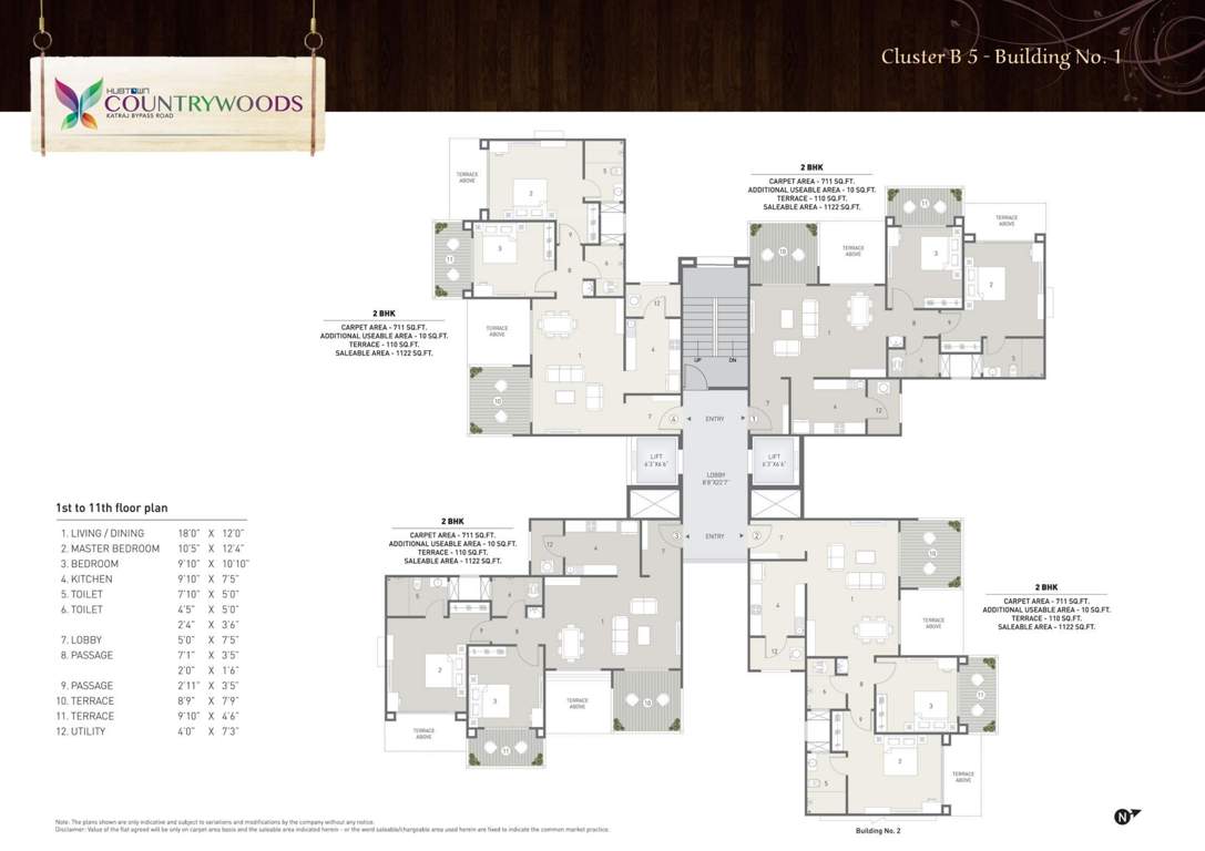  countrywoods building 1 Hubtown Countrywoods Building 1 Cluster Plan