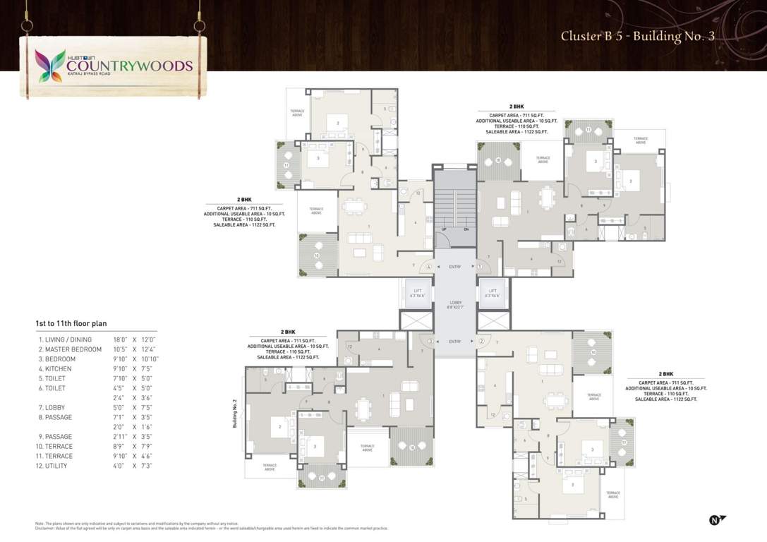  countrywoods building 3 Hubtown Countrywoods Building 3 Cluster Plan