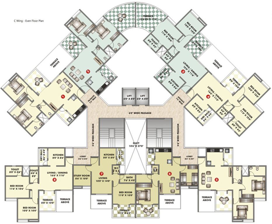 Images for Cluster Plan of Ravinanda Skylights Wing C D E F And G