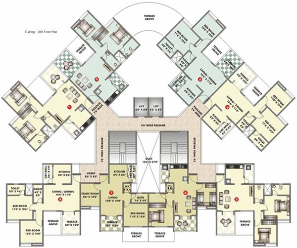 Images for Cluster Plan of Ravinanda Skylights Wing C D E F And G
