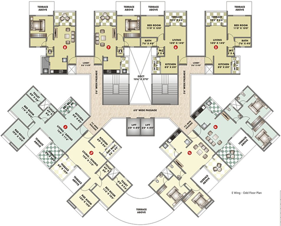 Images for Cluster Plan of Ravinanda Skylights Wing C D E F And G