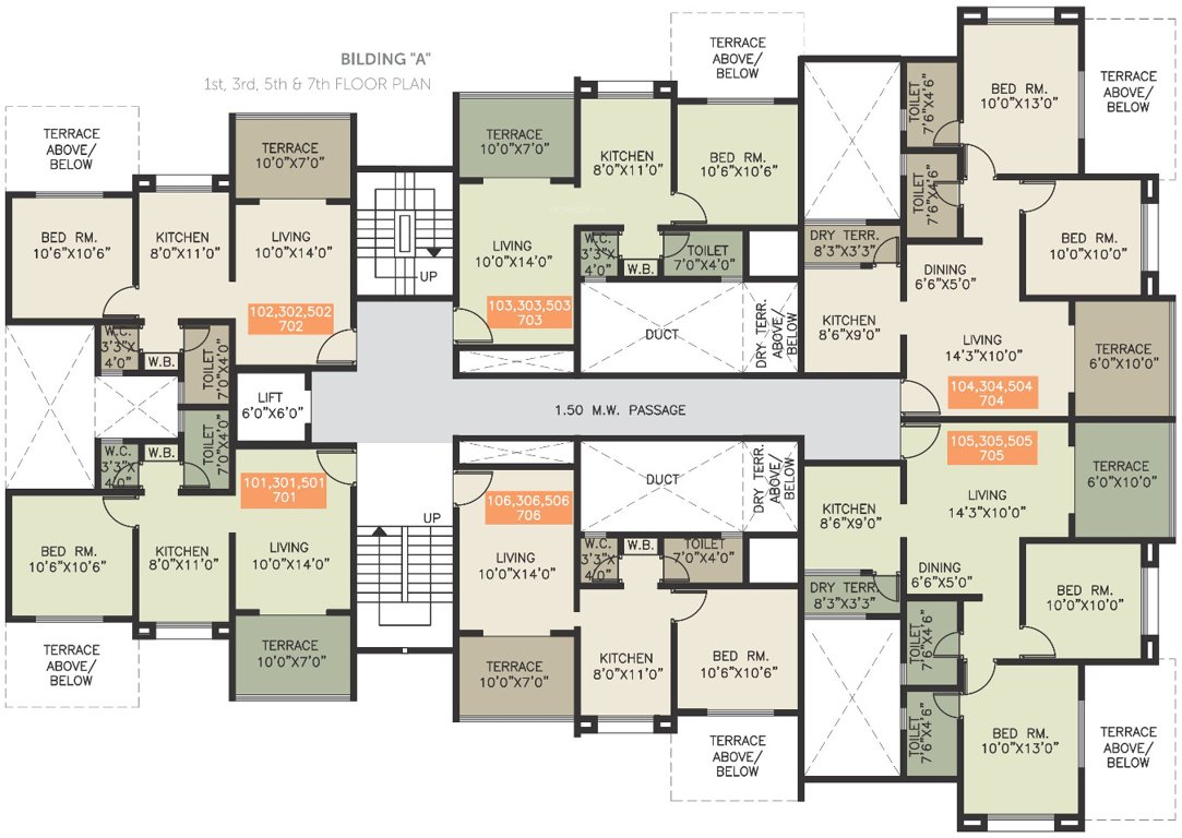 Images for Cluster Plan of Yogesh Basil Park A And B Wing