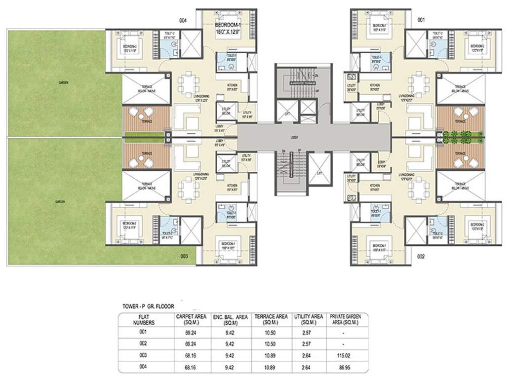 Images for Cluster Plan of Goel Ganga Ganga Platino Building P Q R