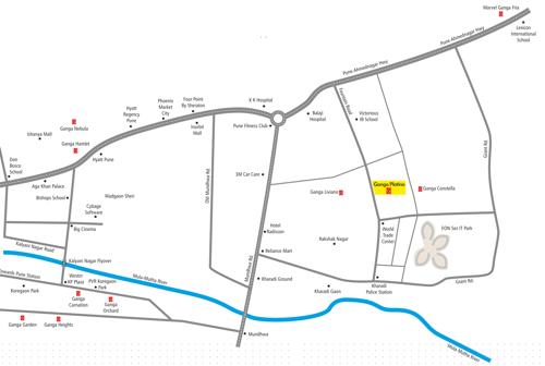 Location Plan ganga-platino-building-p-q-r Location Plan