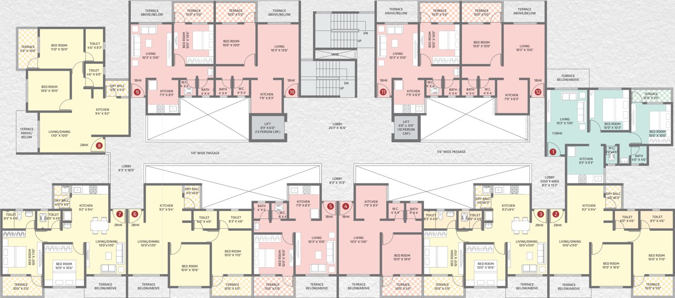 Images for Cluster Plan of Achalare Honeydew Wing A 12th Floor