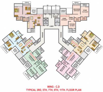  astoria-royals-wing-c-and-d C Wing Cluster Plan