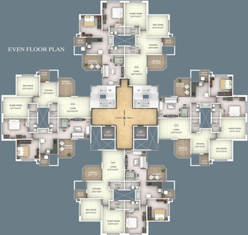 Images for Cluster Plan of Trailokya Meghmalhar Apartment