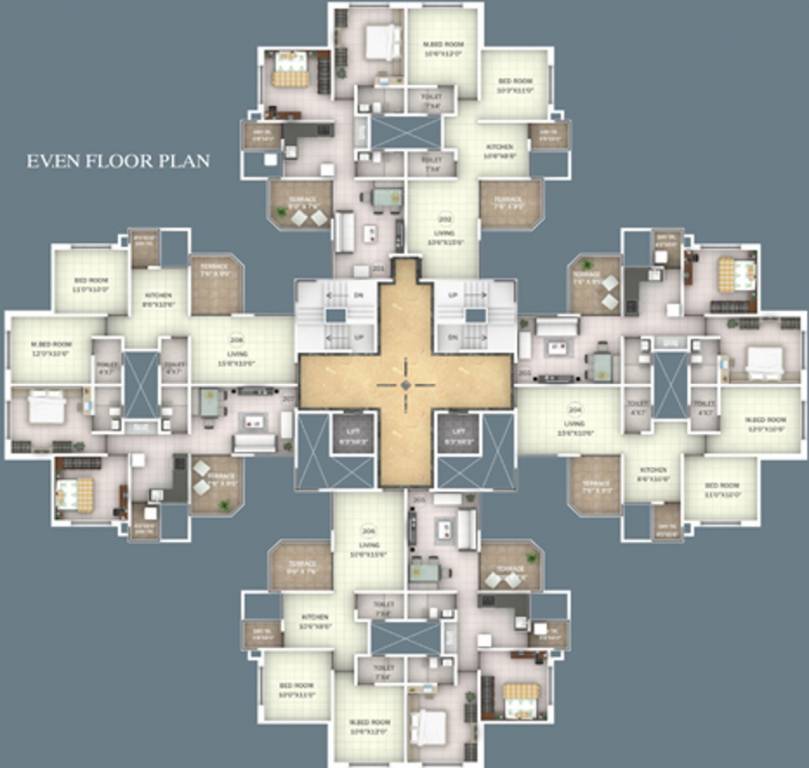 Images for Cluster Plan of Trailokya Meghmalhar Apartment